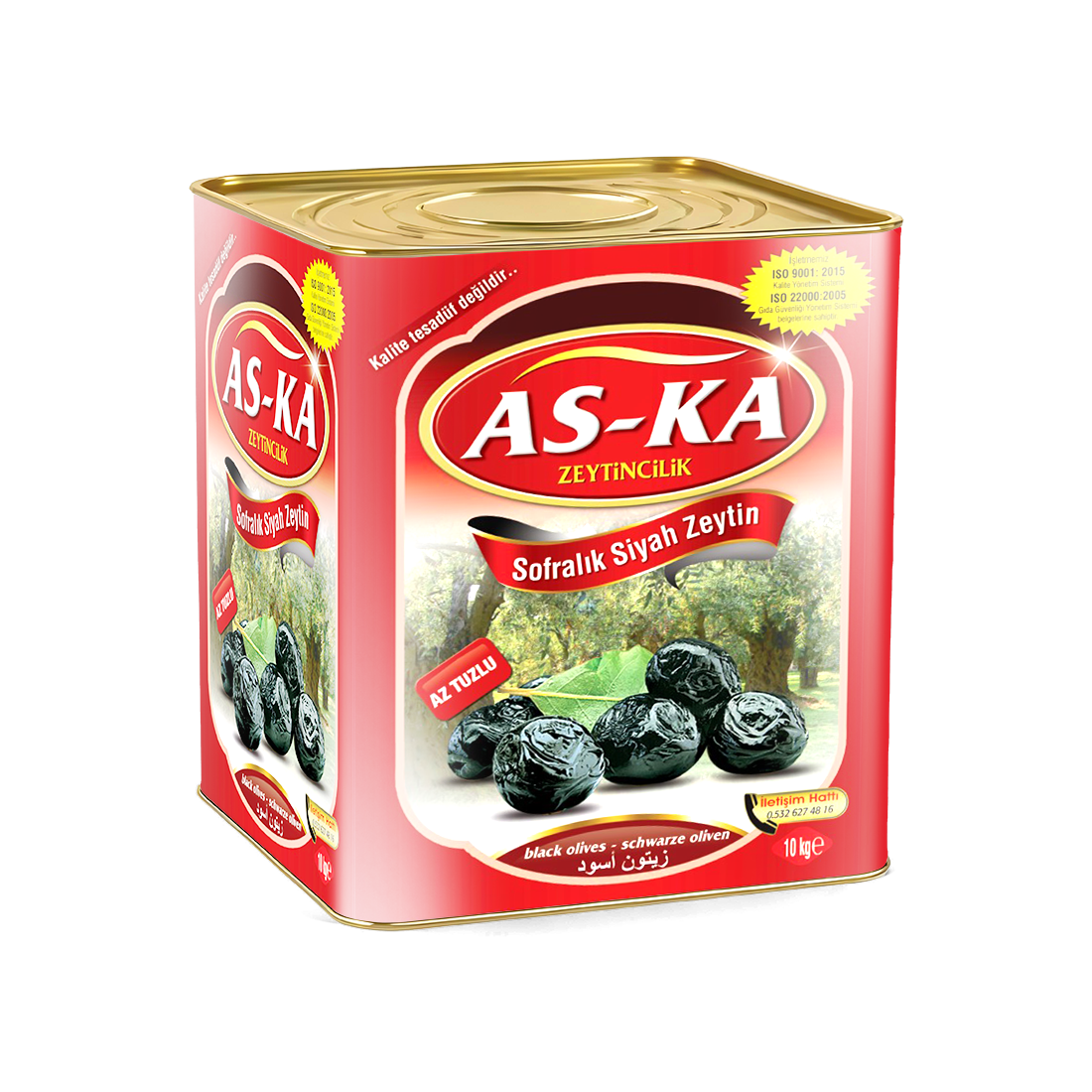 Az Tuzlu Sofralık Siyah Zeytin - 10kg