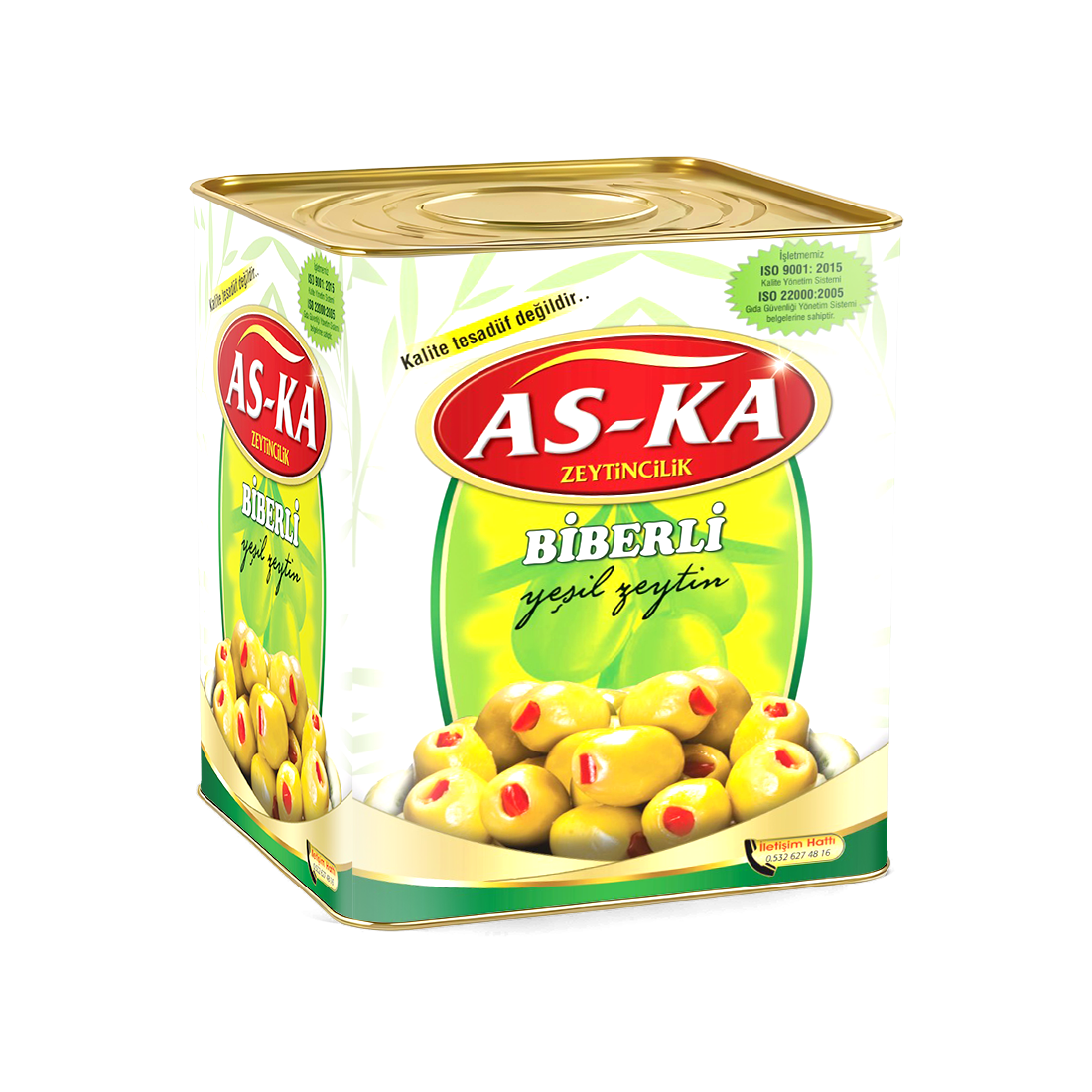 Biberli Yeşil Zeytin - 10kg
